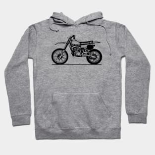 CR250R Elsinore Motorcycle Sketch Art Hoodie